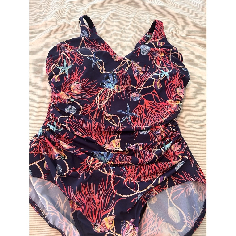 Miraclesuit Blockbuster One Piece 20 Swimsuit Sea Treasures Slimming Control - Picture 3 of 12